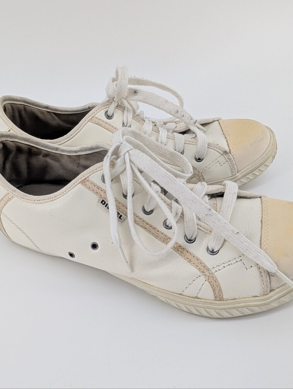 Vintage Diesel Leather Rodby Sneakers Size 8 - Picture 2 of 11